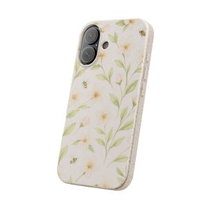 floral design biodegradable phone case