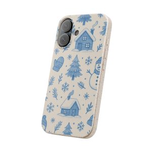 winter wonderland biodegradable phone case