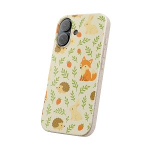 woodland creatures biodegradable phone case